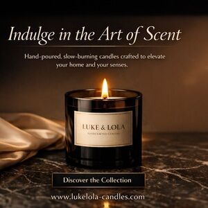 Black Candle - Handcrafted Home Accent